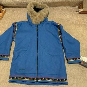 Wintergreen Northern Wear Ely Northwind Wool Anorak Coat Medium W Coyote Ruff